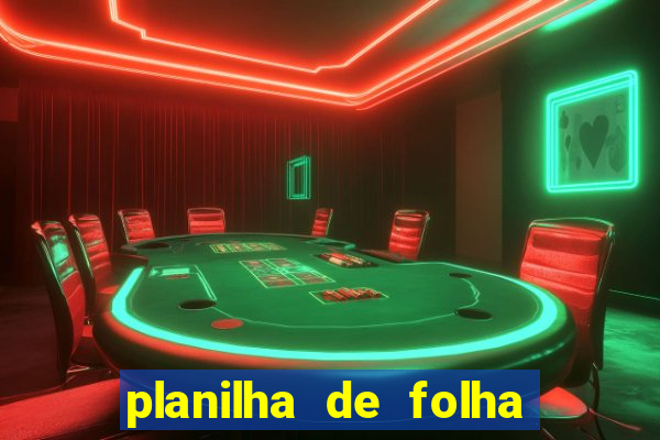 planilha de folha de pagamento